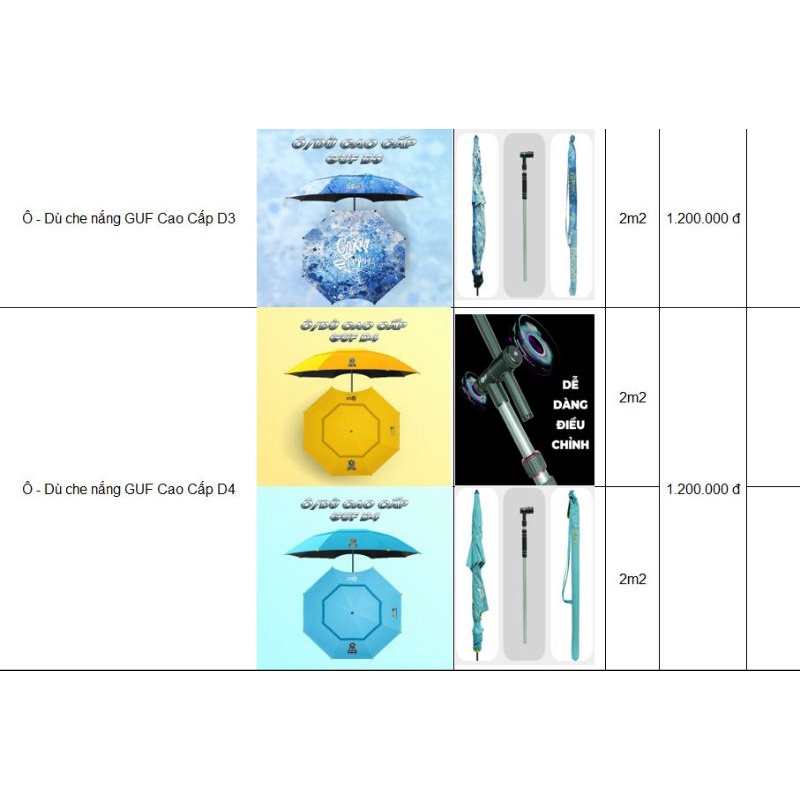 Ô Câu cá Cao Cấp GUF