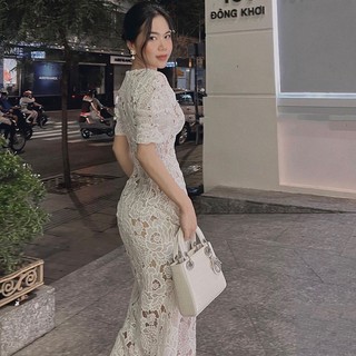 [HÀNG CAO CẤP] Đầm Ren Cao Cấp Sang Chảnh Màu Kem DR03