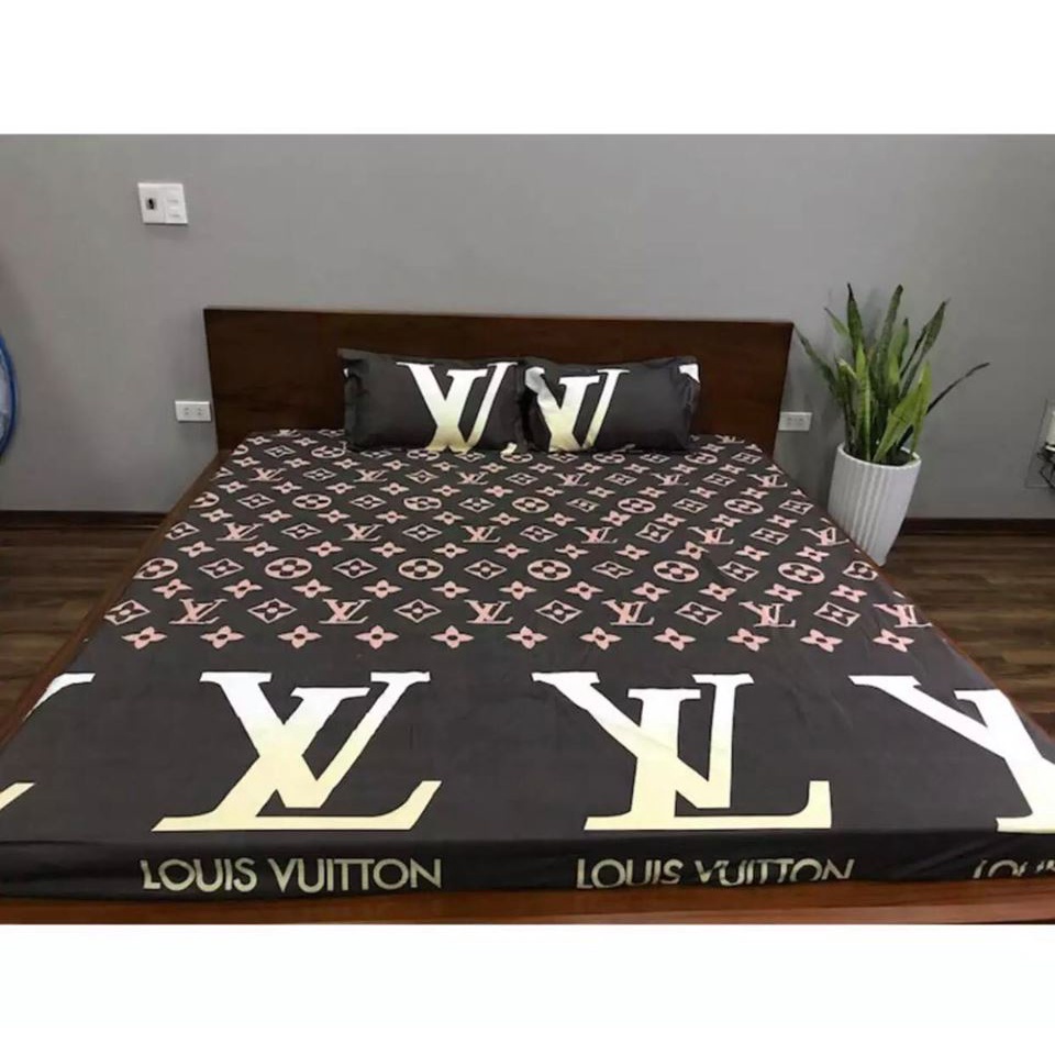 (Thanh lý)  Drap bo chun Cotton poly (có kèm áo gối) được chọn mẫu - Ga gối loại đẹp mẫu Hươu sao