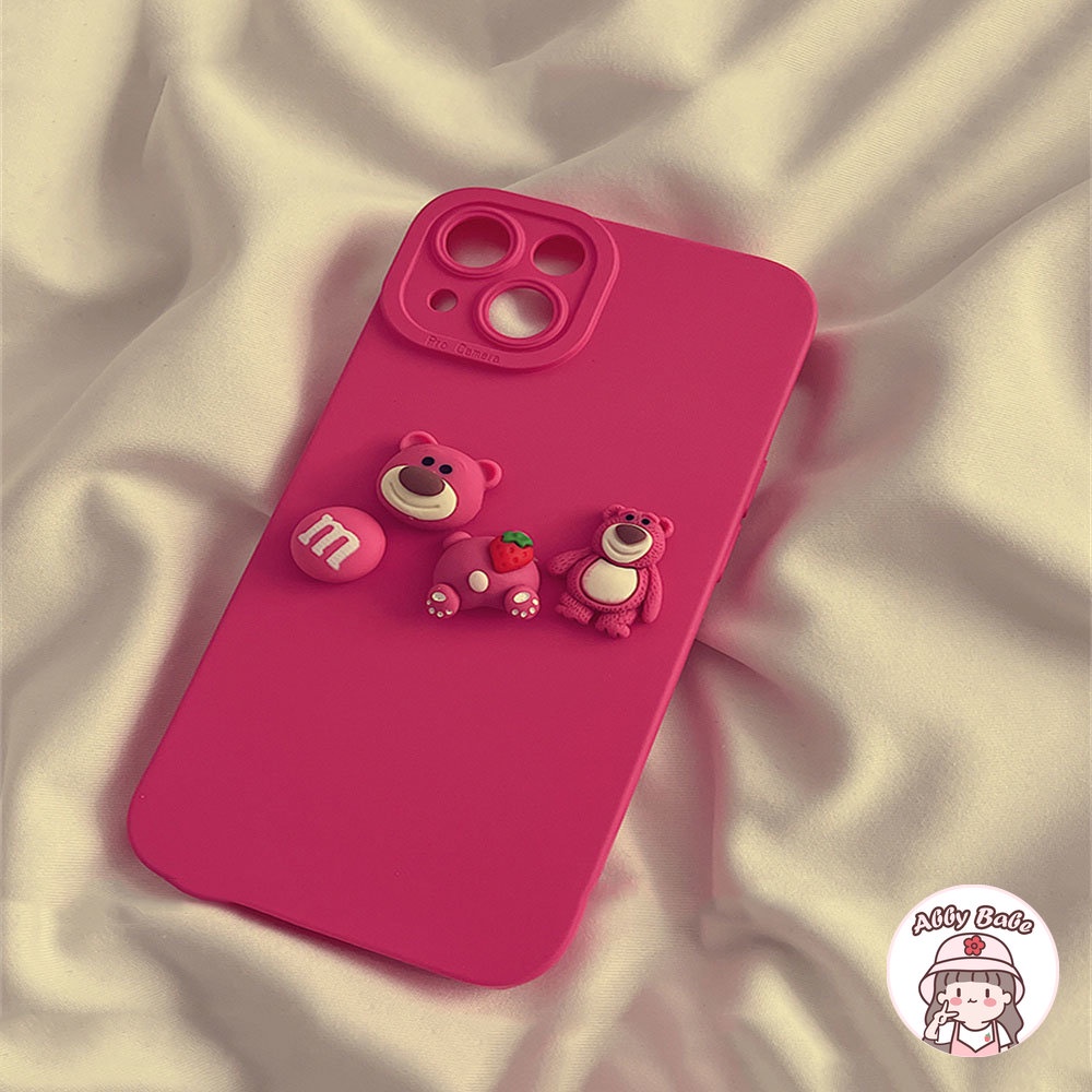 Ốp Điện Thoại TPU Mềm Chống Mồ Hôi Hình Mông Quả Dâu 3D Cho IPhone 14 Pro Max 11 7Plus 13 12 11 Pro Max X XS XR