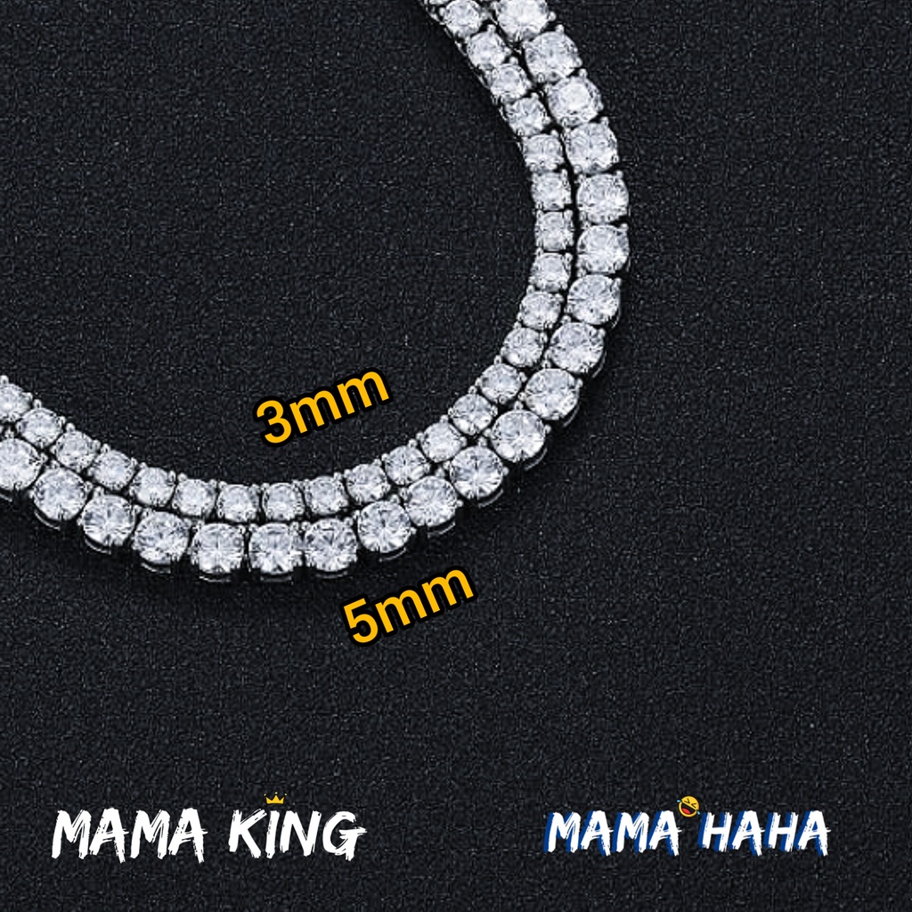 Dây chuyền tennis chain 3ly 3mm đính đá CZ 3A siêu đẹp MAMA KING