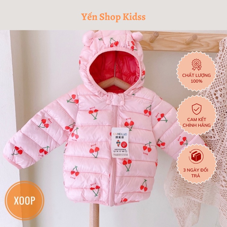 SALE!!! ÁO PHAO TRẦN BÔNG TAI GẤU QUẢNG CHÂU IN HOẠ TIẾT CÁNH CỤT VÀNG CHO BÉ TRAI GÁI (10-20kg) Yến Shop Kidsss