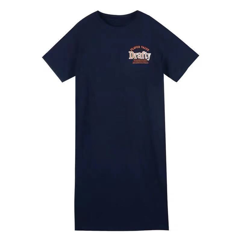 IELGY Đầm Tay Ngắn Dáng Rộng In Họa Tiết Hoạt Hình Dễ Thương Thời Trang Cho Nữ