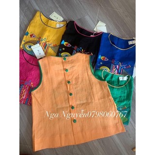 Áo linen tưng thêu