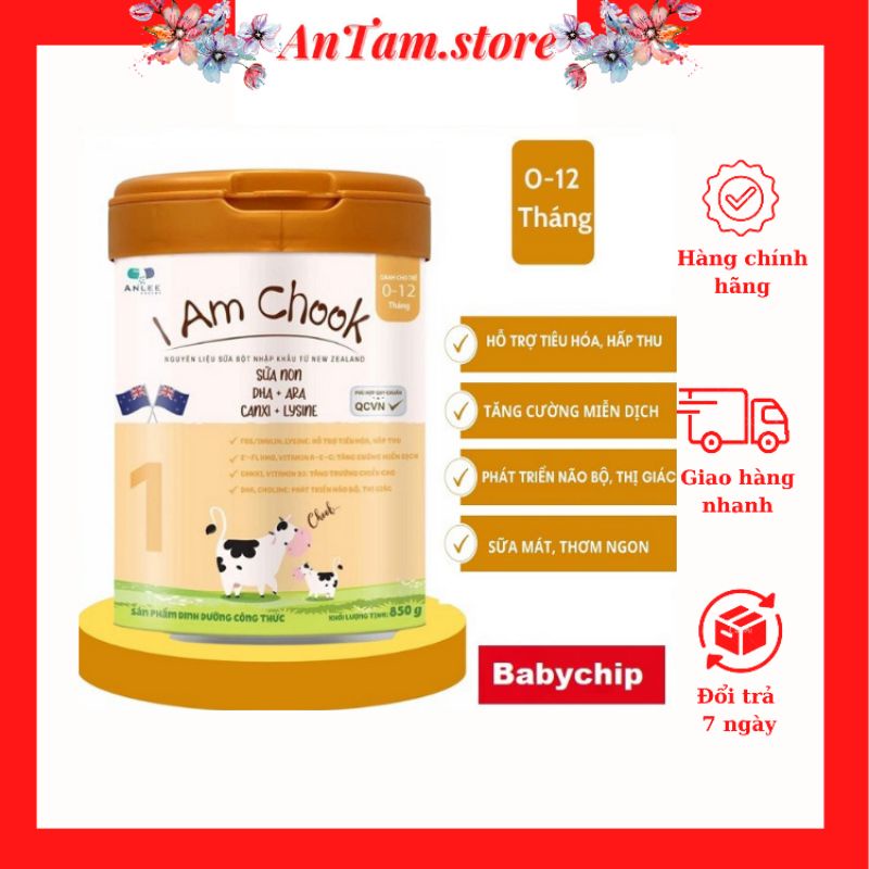 Sữa I Am Chook số 1, số 2 lon 850g