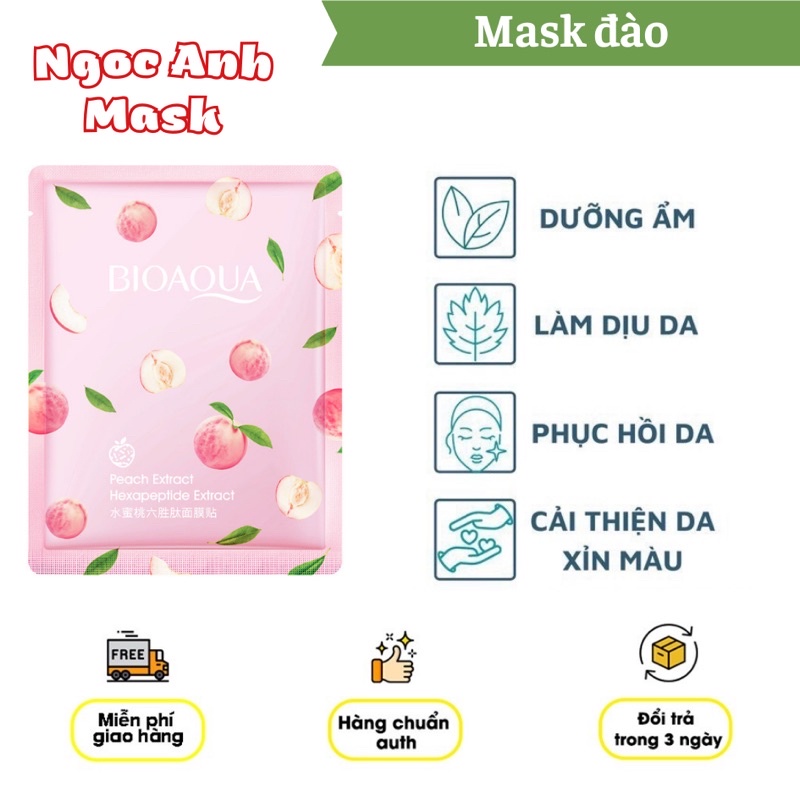 Mặt nạ hương đào giúp cấp ẩm, dưỡng trắng da