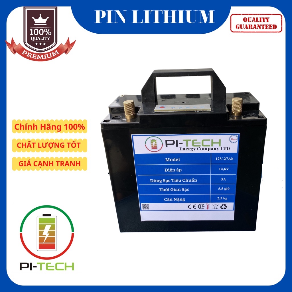 Pin Lithium 12VDC 27Ah-30Ah chống nước