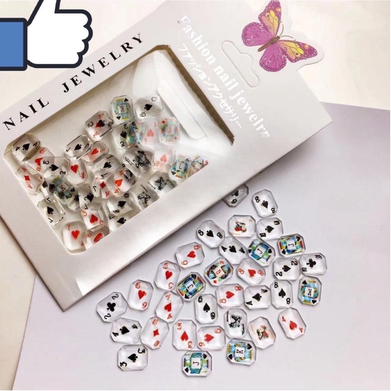 Charm Lá Bài - Lá Tú Gắn Móng Phụ Kiện Trang Trí