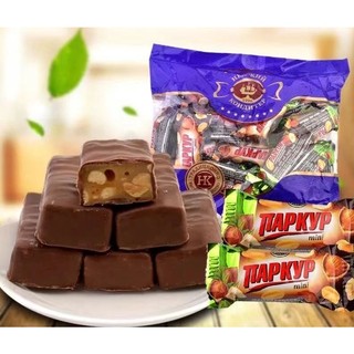 Pqs - kẹo parkur socola caramen đậu phộng hạt dẻ 500gr