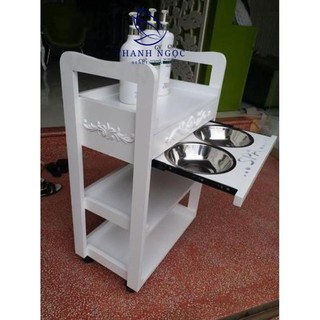 XE ĐẨY SPA GỖ CÓ NGĂN ĐỂ BÁT NƯỚC
