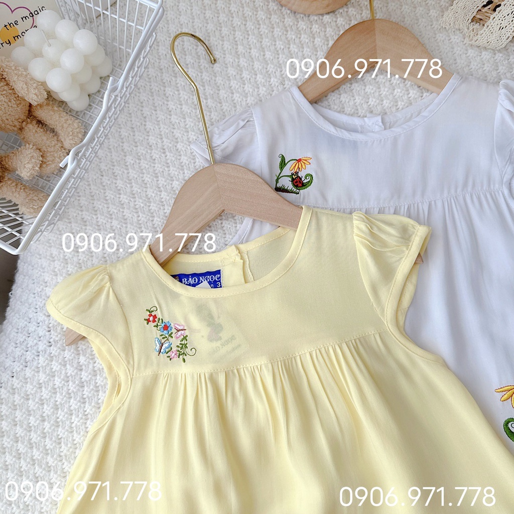 HCM Bộ lửng tay búp Tole/ Lanh Bảo Ngọc cho bé gái từ 7-23 kg.