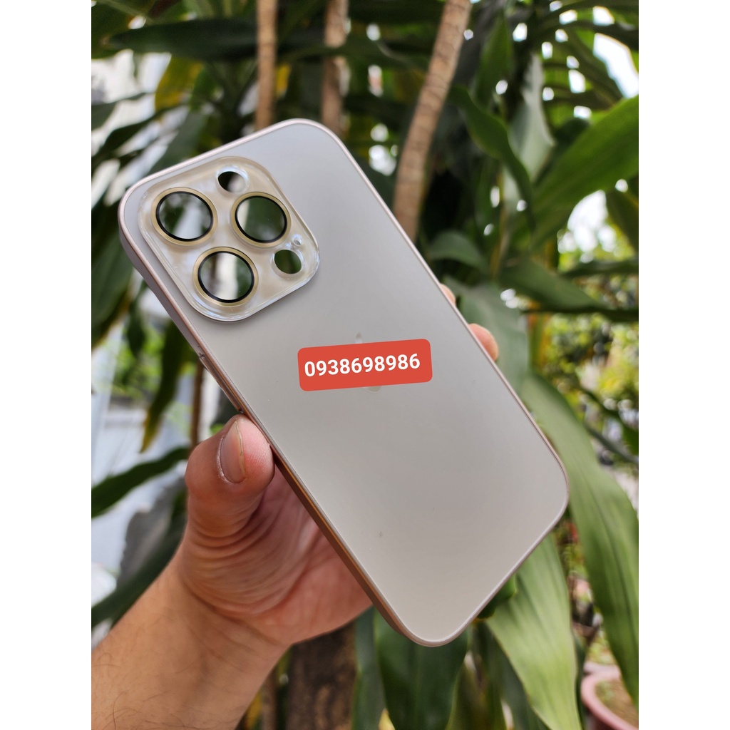 Ốp lưng độ iPhone 14 Pro Max cho iPhone 12 Pro max, 13 Pro max, 14 Pro lưng kính nhám bảo vệ cụm camera siêu đẹp