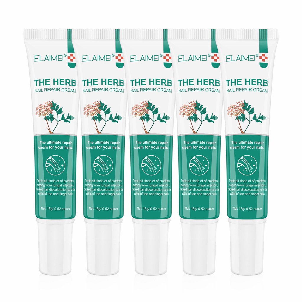 Elaimei Herb Nail Repair Cream Kem chăm sóc móng tay Kem trị nấm móng Thành phần kem dinh dưỡng 15g Cho sức khỏe móng tay heby1