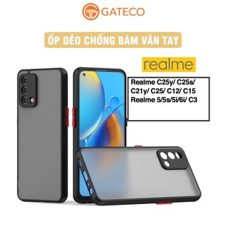 Ốp lưng Realme Dẻo Nhám Realme C25 C25s C25y C21y realme 8 Pro realme 5 5s 5i 6i C3 C12 C15 nhám Basic đen lịch lãm