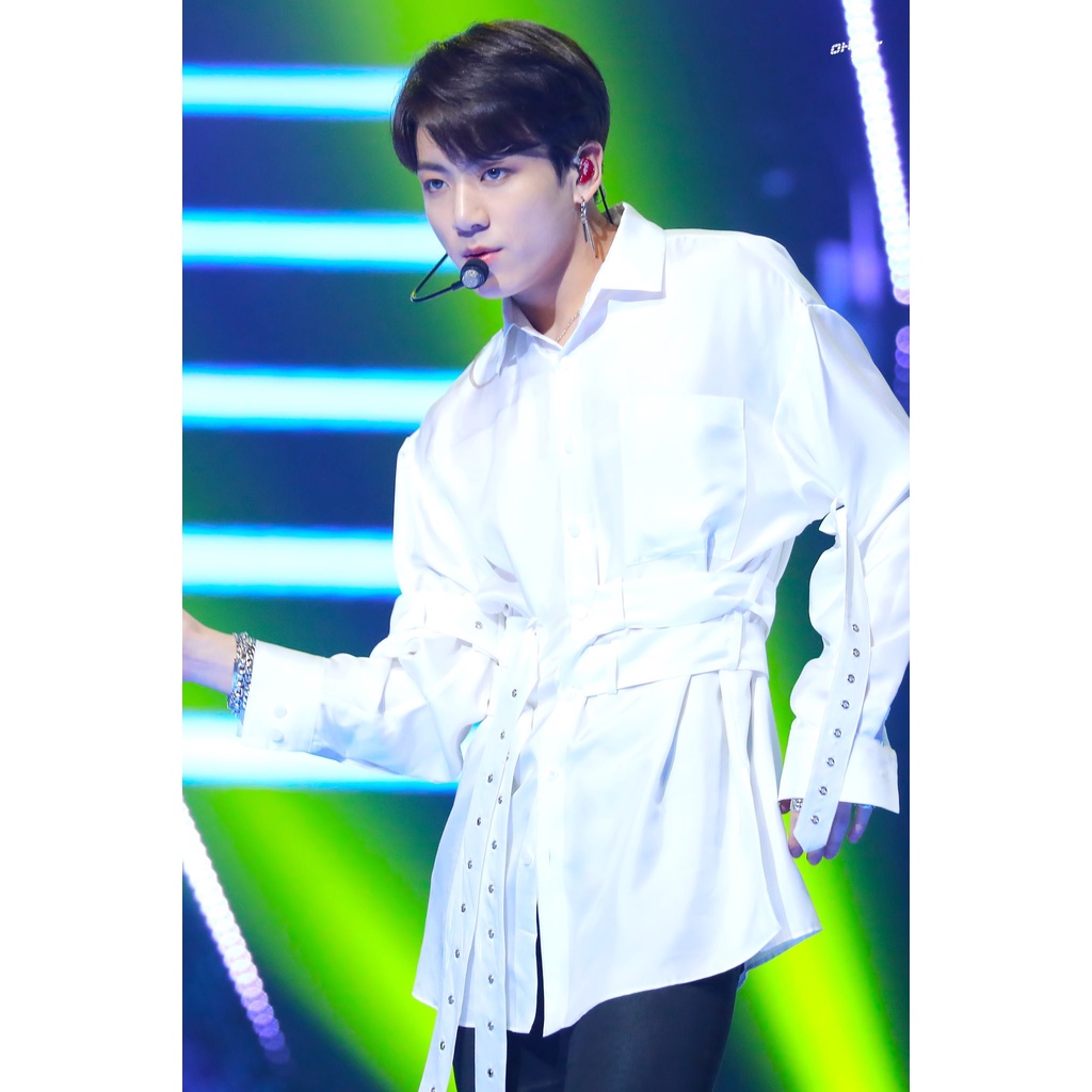 Áo sơ mi Jungkook chất liệu thô nõn Mỹ thời trang unisex nam nữ