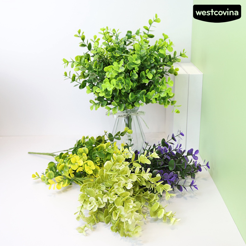 [WEST]⚘Chậu Cây Bạch Đàn Giả Bằng Nhựa Dùng Trang Trí Sân Vườn