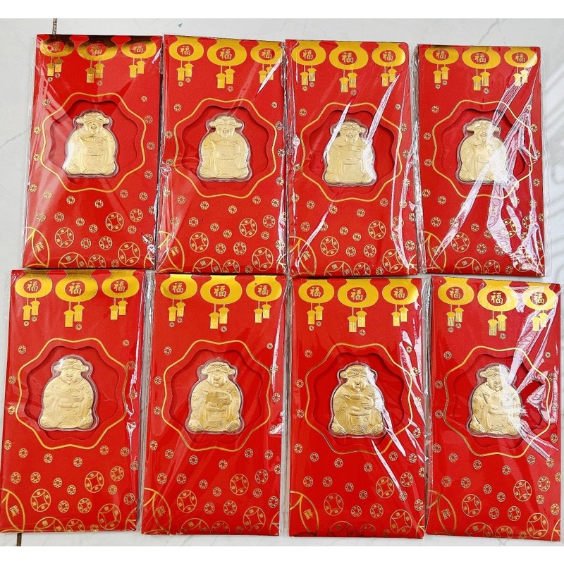 Sỉ 4k -Lì Xì Thần tài mạ vàng 24K May Mắn Rước Tài Lộc - 2023