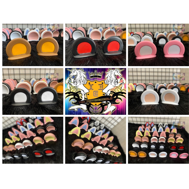 Tai GẤU Mini 2 Màu Nhựa Cứng Siêu Cute Gắn Tất Cả Các Loại Mũ