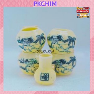 Cóng sứ chim khuyên cóng cho chim ăn Pkchim phụ kiện chim cảnh
