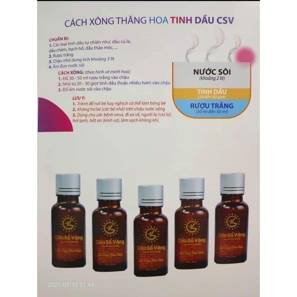 COMBO 5Tinh Dầu Thảo Dược TẶNG 1 Dầu Xoa