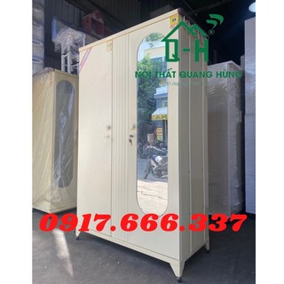Tủ sắt trung hưng 2 cánh cửa mở 1m8x1m08x50cm