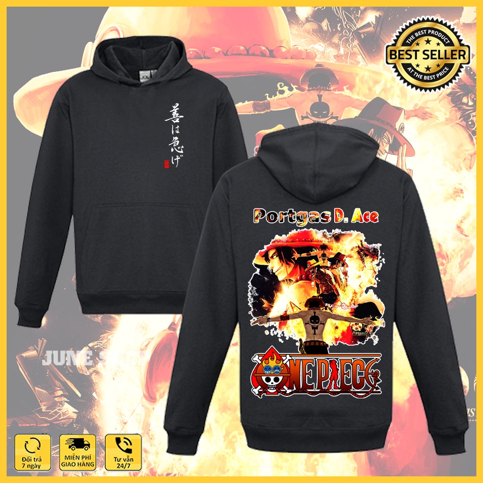 BST Áo Hoodie One Piece in hình Luffy Gear 5 - ACE - Zoro - Sanji mẫu mới độc đẹp, giá rẻ