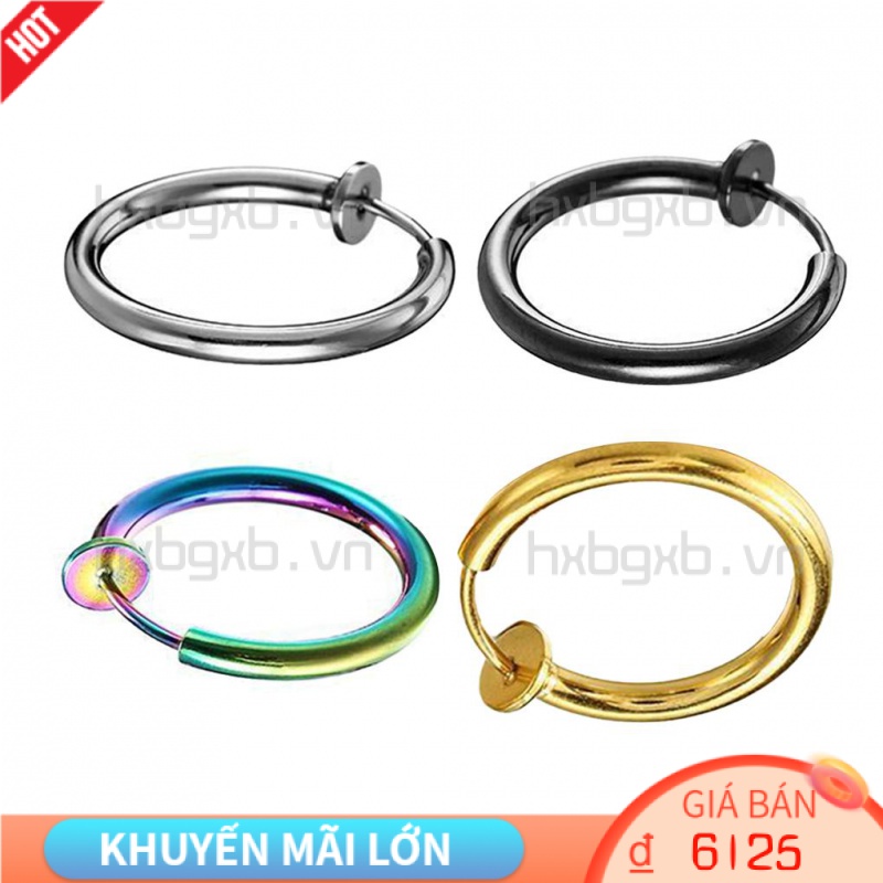 Khuyên Mũi Giả Từ Tính Bằng Thép Không Gỉ 2 Màu 0x14