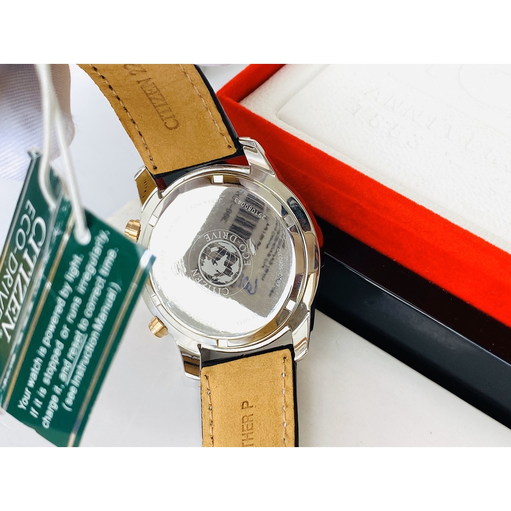 Đồng hồ nam dây da Citizen Eco Drive Perpetual Calendar Chronograph BL5476-00E
