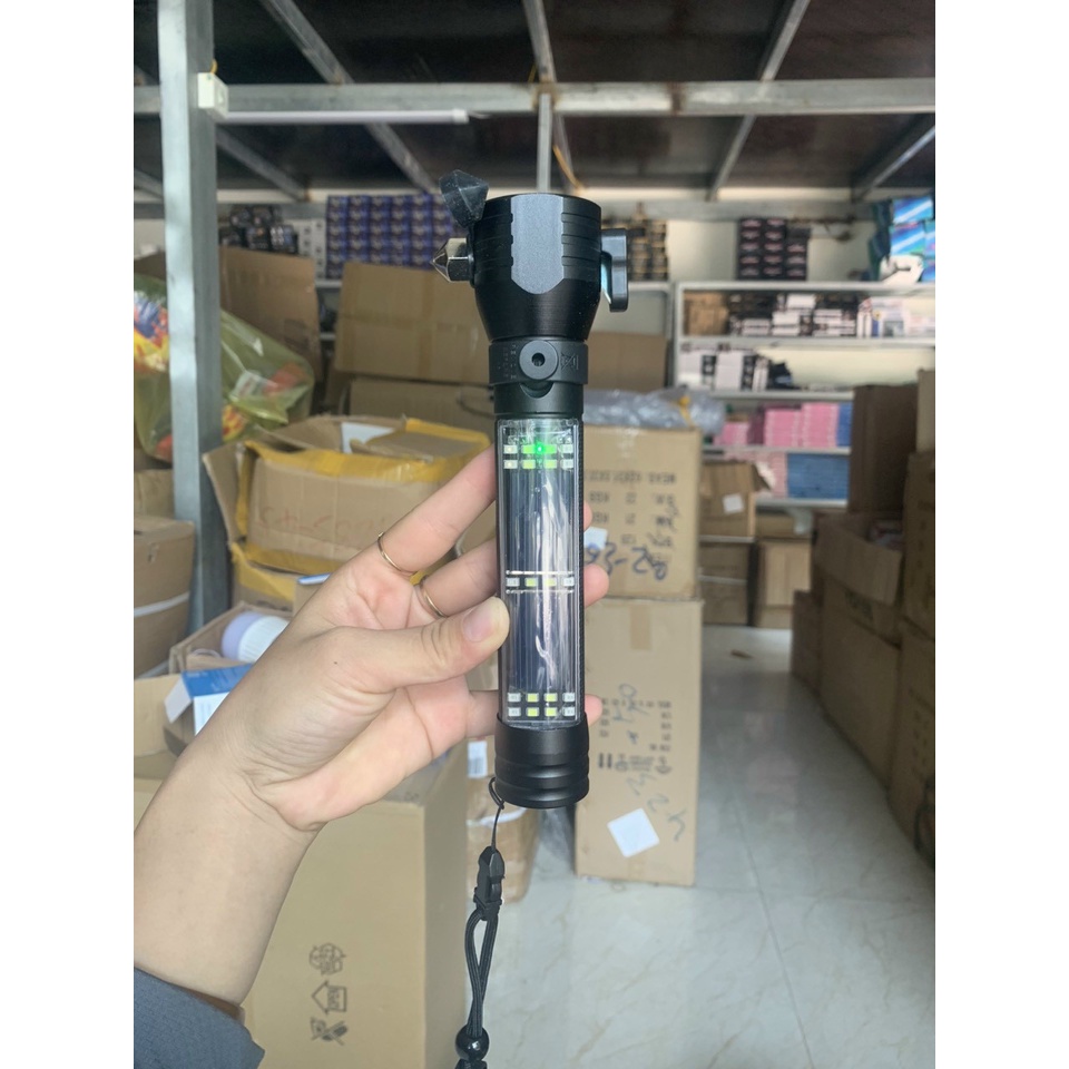 Đèn pin siêu sáng 11 chức năng Solar Power Flashlight