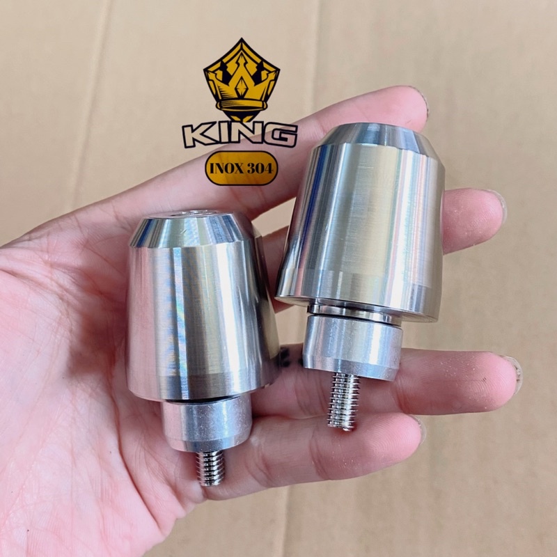 Gù tay lái Gù nguyên khối nặng 350gr inox 304  gắn cho tất cả các dòng xe