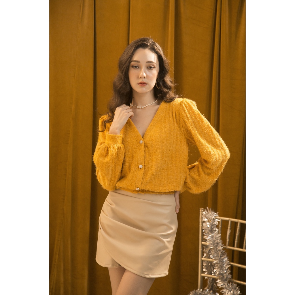 Chân Váy Mini Giả Da - EDINI - V421