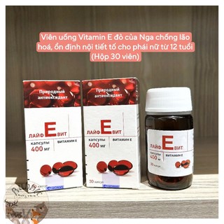 Vitamin E đỏ Mirrolla 30 viên Nga