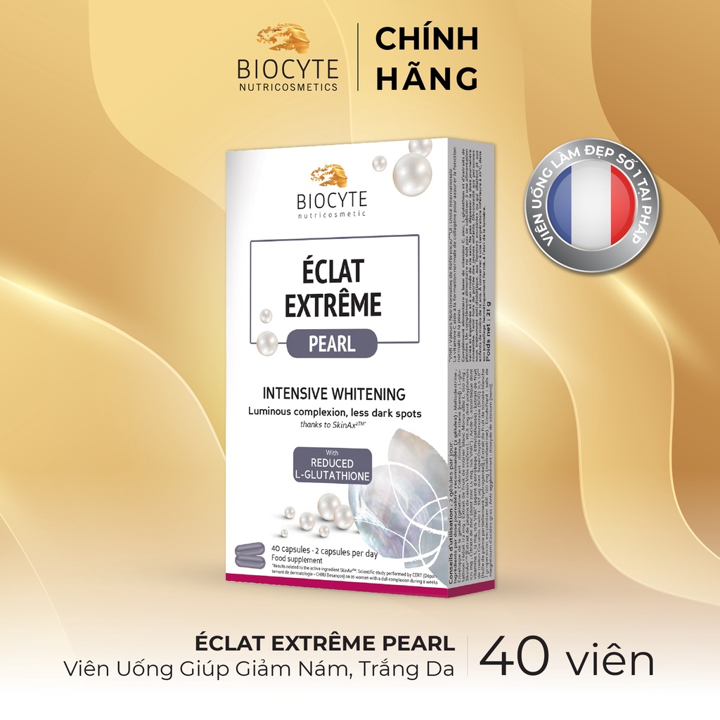 B01 Viên uống giảm nám, trắng da, chống nắng BOC Éclat Extrême Pearl – Biocyte