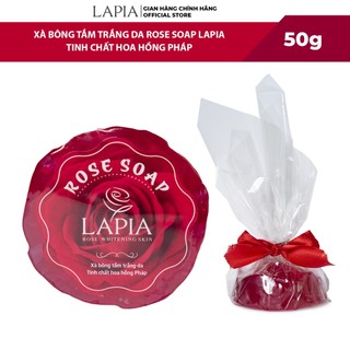 Xà Bông Tắm Trắng Da Rose Soap Lapia Tinh Chất Hoa Hồng Pháp 50g