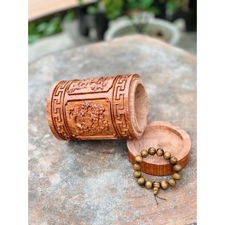 hộp đừng chè gỗ hương đá