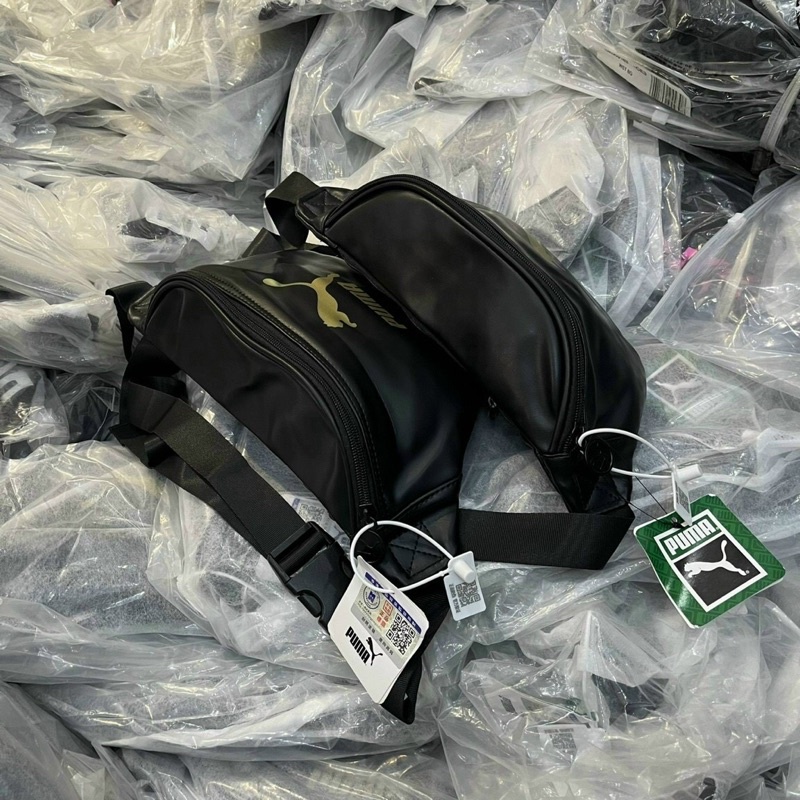 Túi đeo chéo bao tử nam nữ 2 ngăn xuất dư xịn