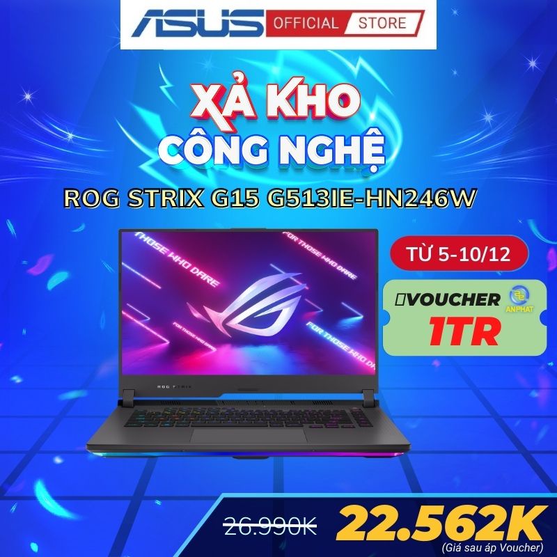 Laptop Asus ROG Strix G15 G513IE-HN246W (Ryzen™ 7-4800H + RTX 3050 Ti)