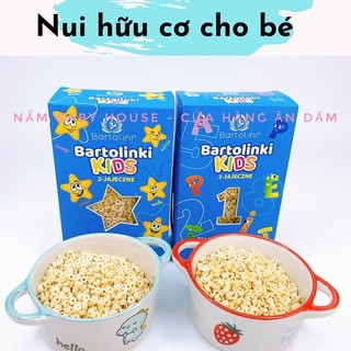 Nui hữu cơ hình sao, nui chữ Bartolini Ba Lan cho bé ăn dặm 250g