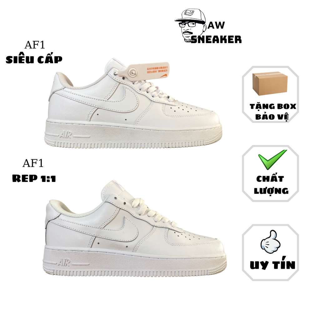 Giày sneaker A.F1 trắng thịnh hành 2022, Giày thể thao A.f1 bản chuẩn dành cho nam nữ full phụ kiện
