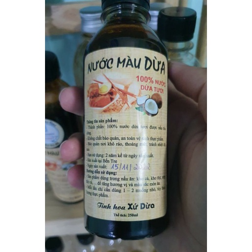 NƯỚC MÀU DỪA (NƯỚC HÀNG) NGUYÊN CHẤT, 250ML