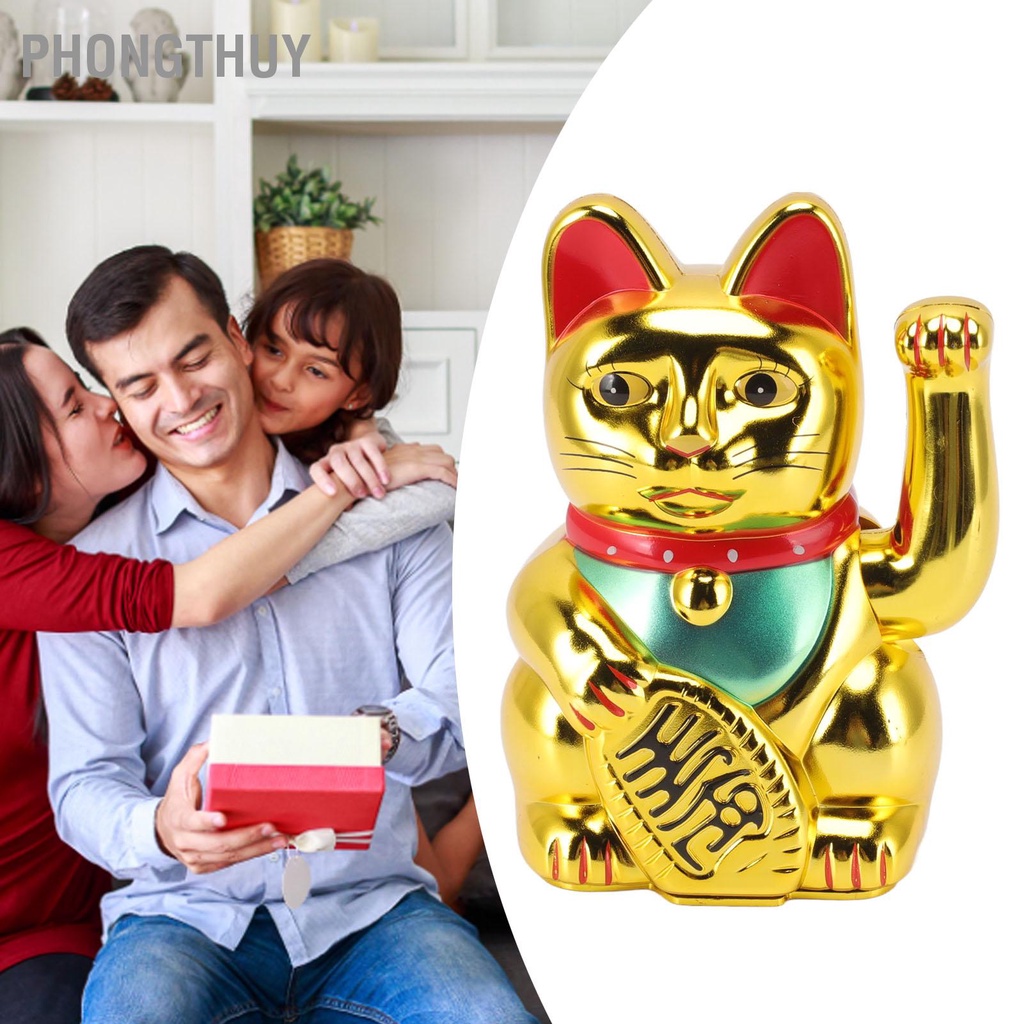 Mèo Thần Tài Vẫy Tay Chạy Bằng Pin Mang Lại May Mắn Tài Lộc Cho Gia đình Nhà Hàng Khách Sạn