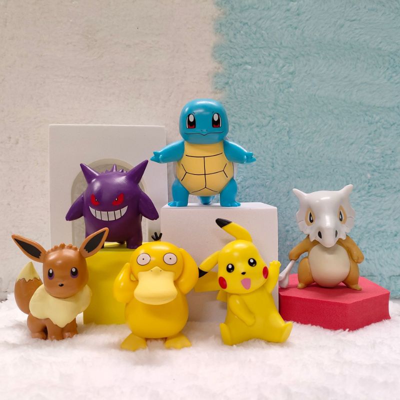 Mô Hình Pokemon Xinh Xắn Đáng Yêu - Pikachu Bulbasaur Gengar Charmander Psyduck Raichu Cubone - Kumy Shop