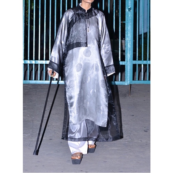 (Có sẵn) Áo dài the ông đồ 2 lớp kèm quần