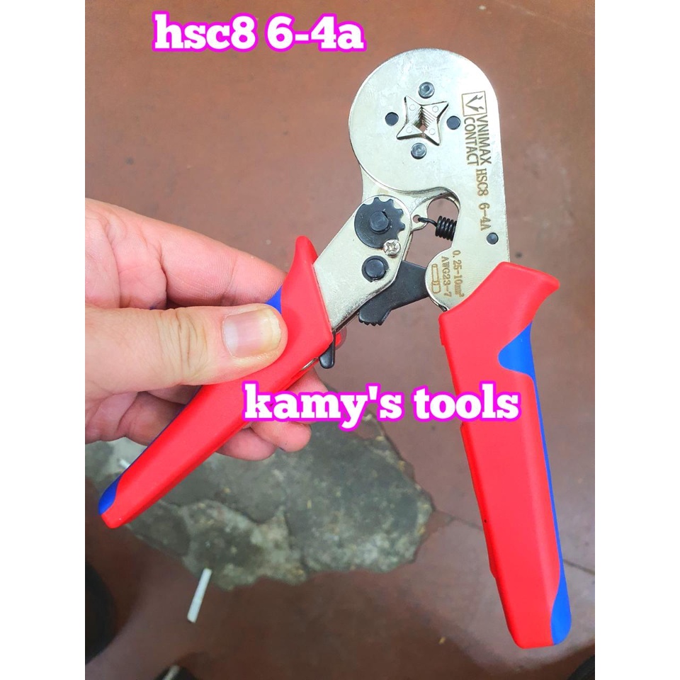 Kìm bấm cos vuông, lục giác HSC8 6-4A và HSC8 6-6A Vnimax Contact chính hãng tự điều chỉnh và hộp đầu cos đủ loại