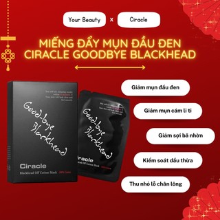 Miếng đẩy mụn đầu đen Ciracle Goodbye Blackhead Off Cotton Mask