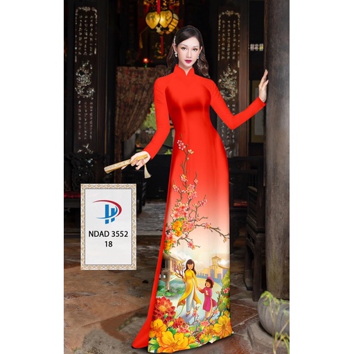 Vải may áo dài in 3D”Xuân Yêu Thương”