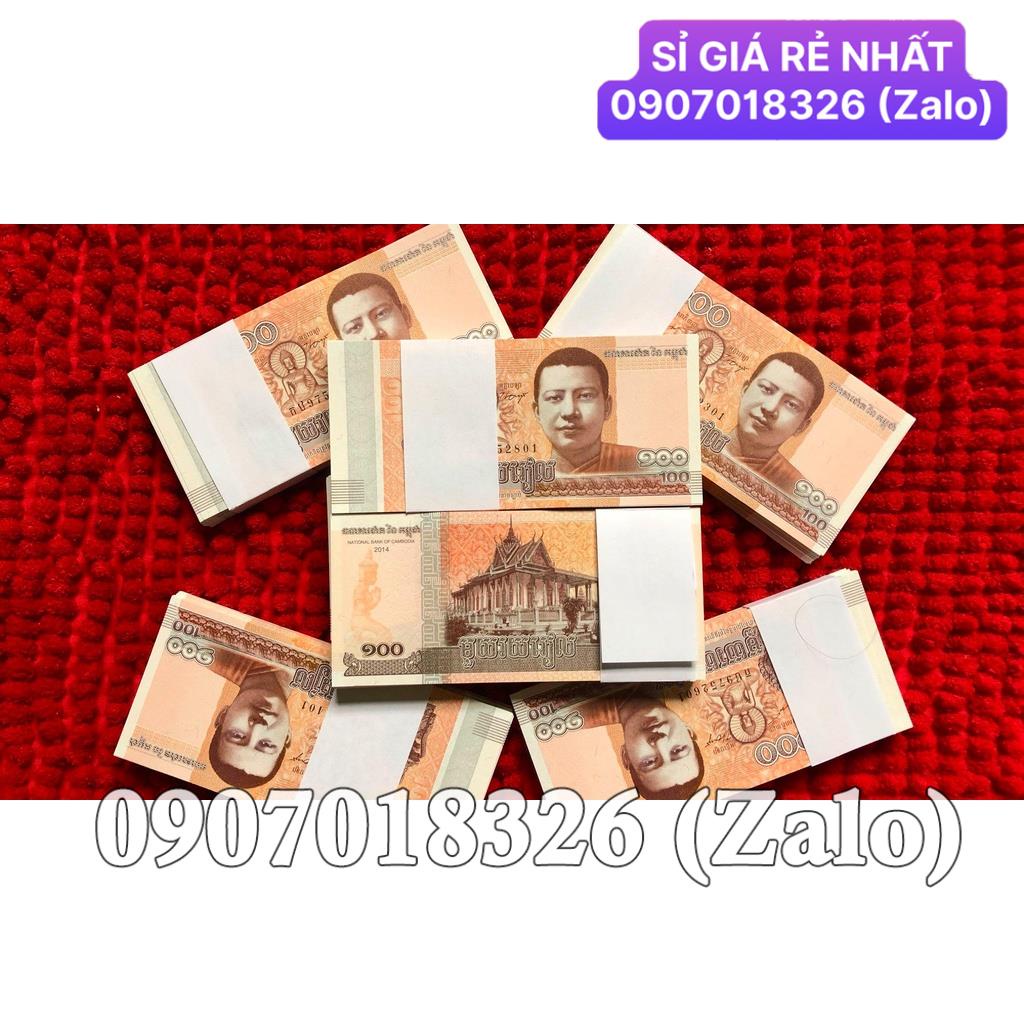 [HÓT] Combo 100 Tờ Hình Phật Campuchia 100 Riel May mắn - Bình an - Tài lộc , Giá Sỉ