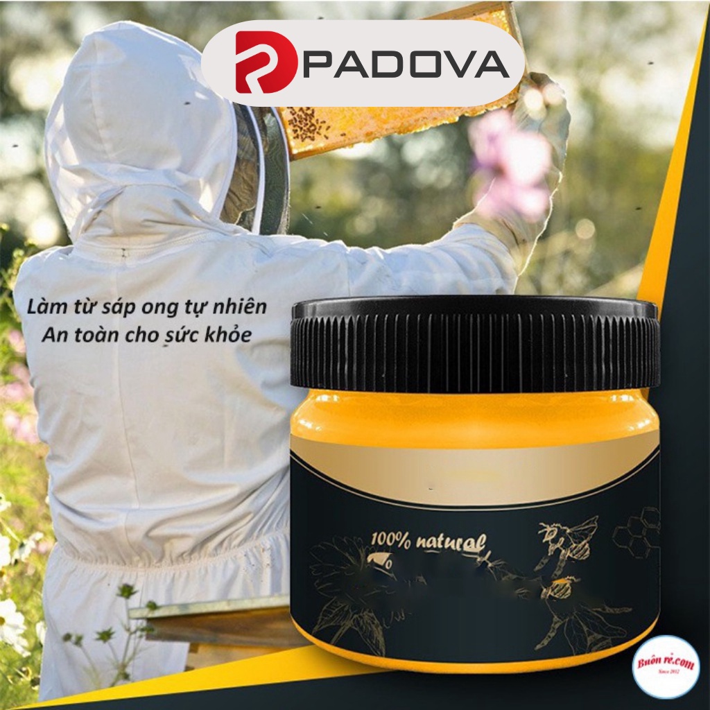 Sáp Ong Tự Nhiên Đánh Bóng Đồ Gỗ, Vệ Sinh Nội Thất Gỗ Đa Năng 80gr PADOVA 9166