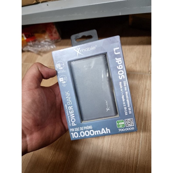 Pin sạc dự phòng 10000mAh Lightning Xmobile. JP90S.