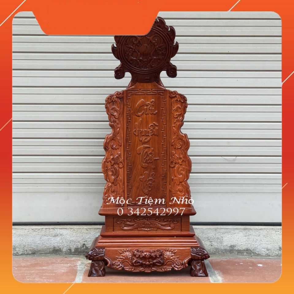 Bài vị thờ gia tiên cửu huyền thất tổ gỗ hương cao 48,61,67cm